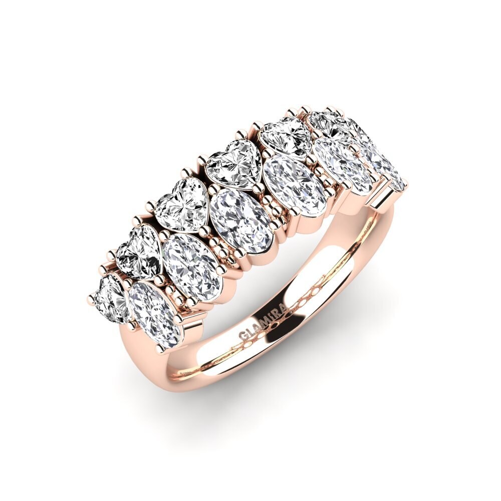 Or rose 14k Moissanite Bague Etondr