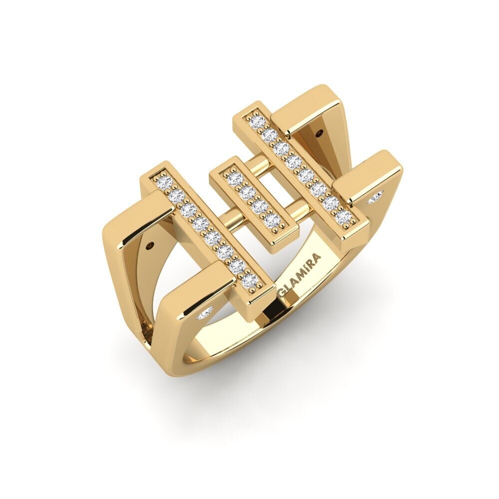 Weißer Saphir Ring Lyra