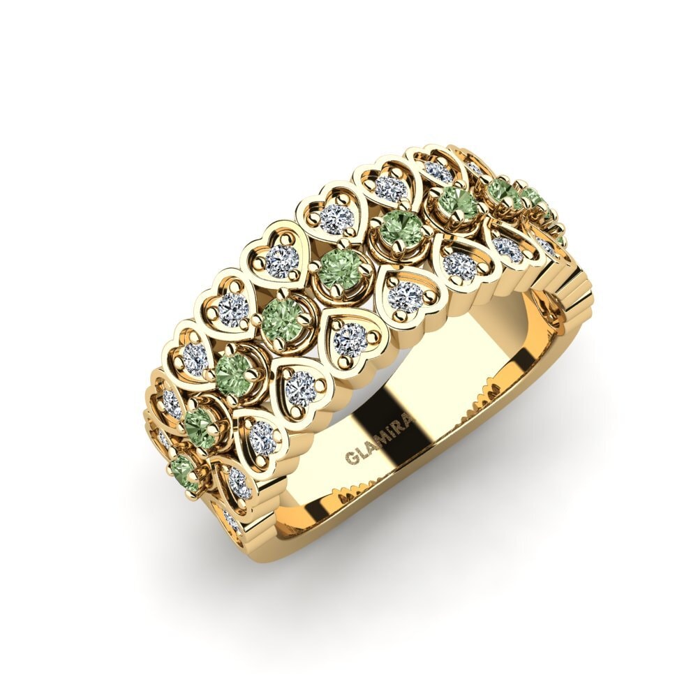 Diamante Verde Anillo Lythmea