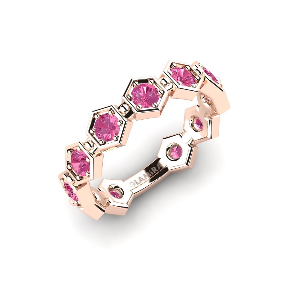 Or rose 14k Tourmaline Rose Bague Runtert