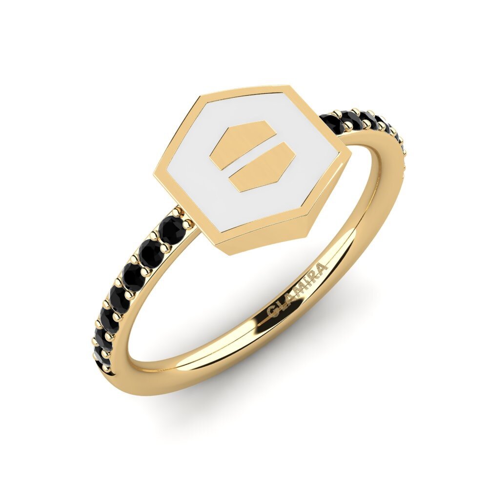 Diamante Negro Anillo Sahiralt