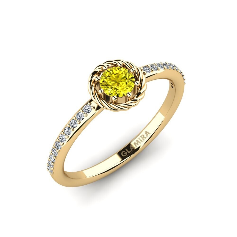 Diamante Amarillo Anillo Sheria