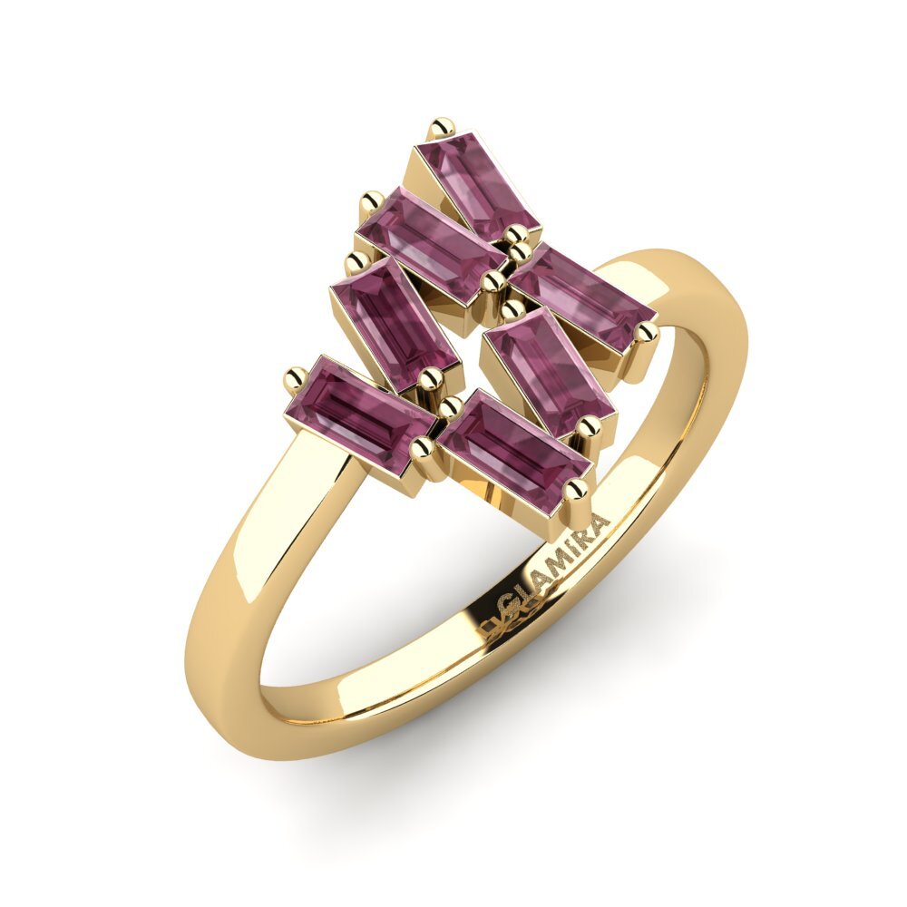 Rhodolite Garnet Ring Sometied