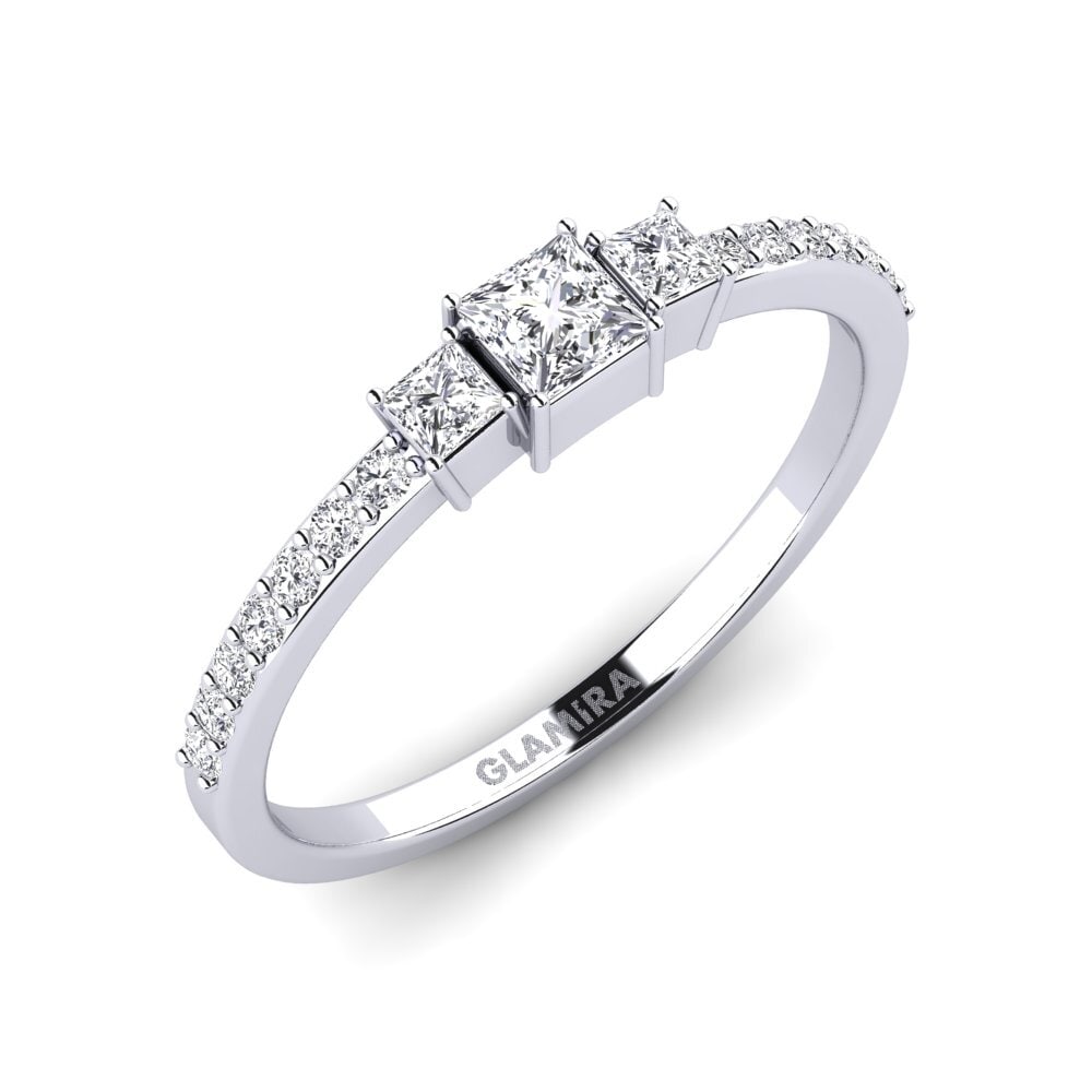 9ct White Gold Lab Grown Diamond Engagement Ring Touche