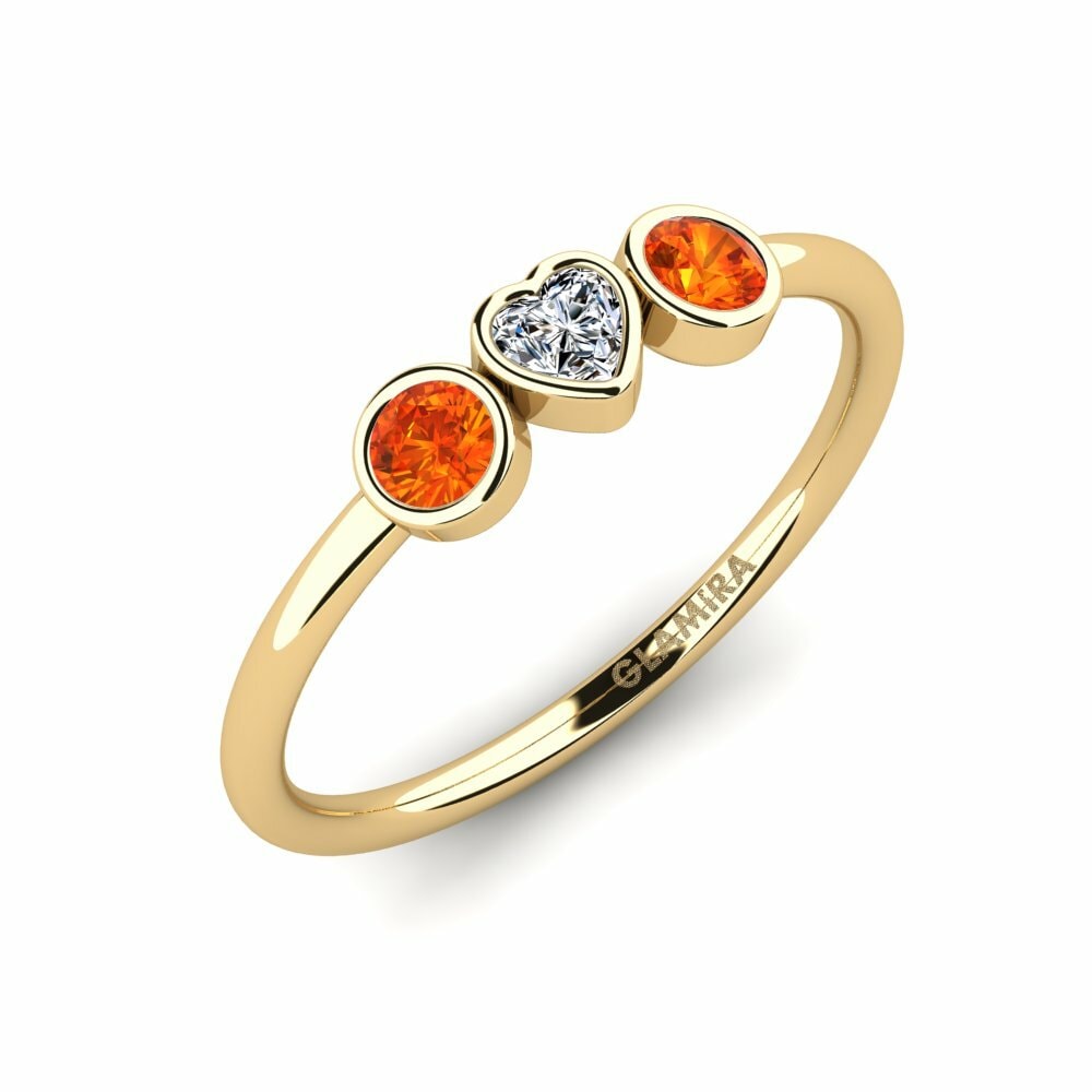 Orange Sapphire Ring Unbowled