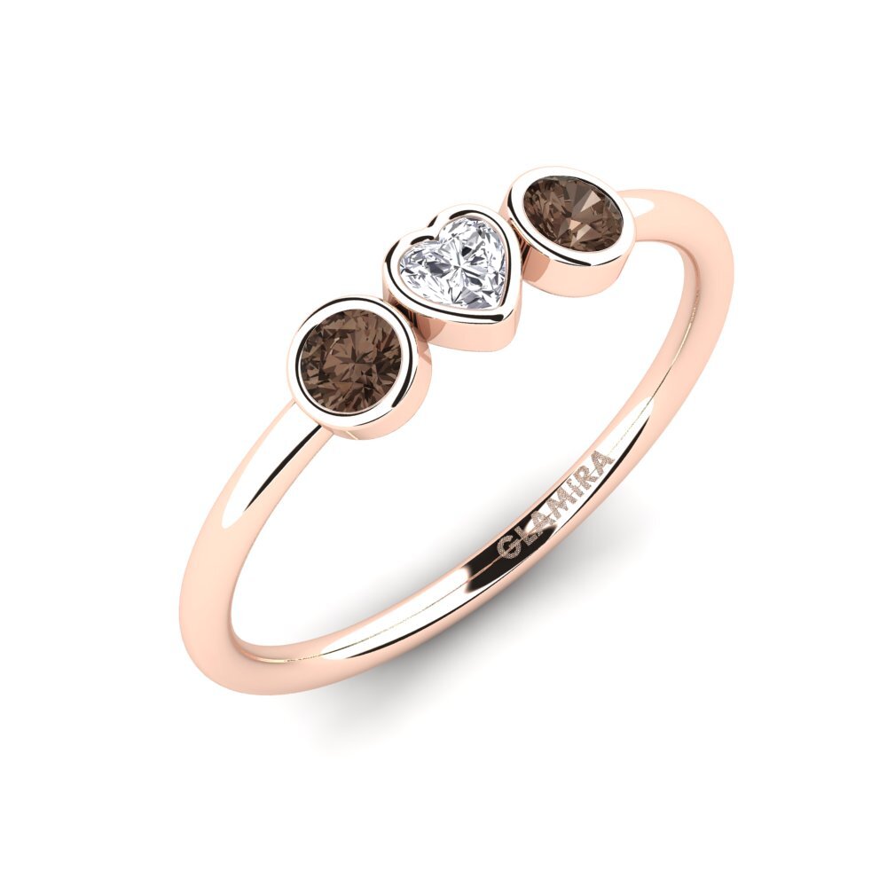 14k Rose Gold Smoky Quartz Ring Unbowled