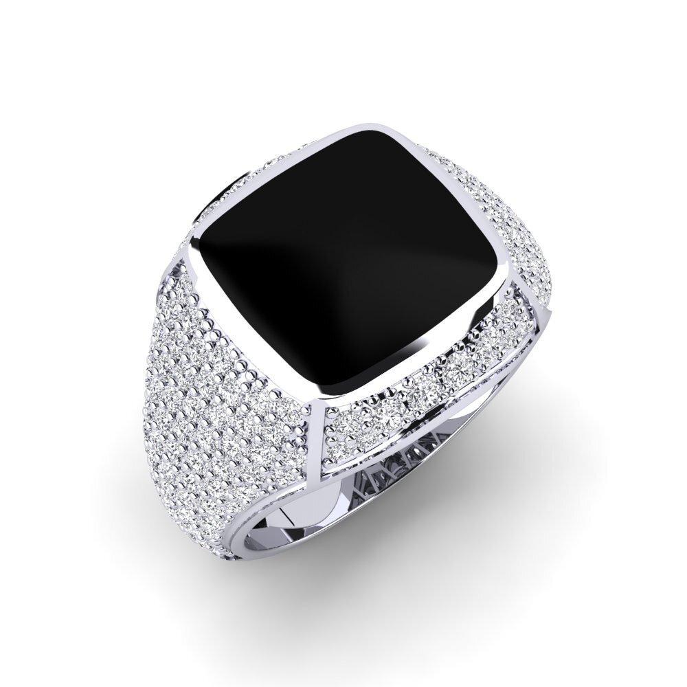 950 Platinum Round Lab Grown Diamond Men's Ring Orittl