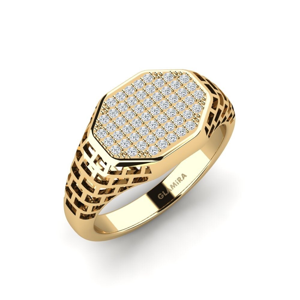 14ct Yellow Gold Men's Ring Pompsh