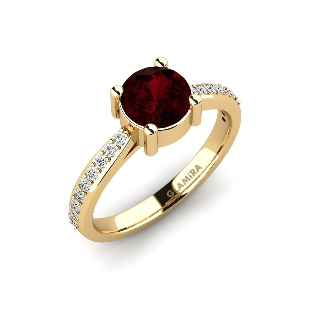 Garnet Engagement Ring Frec - Round