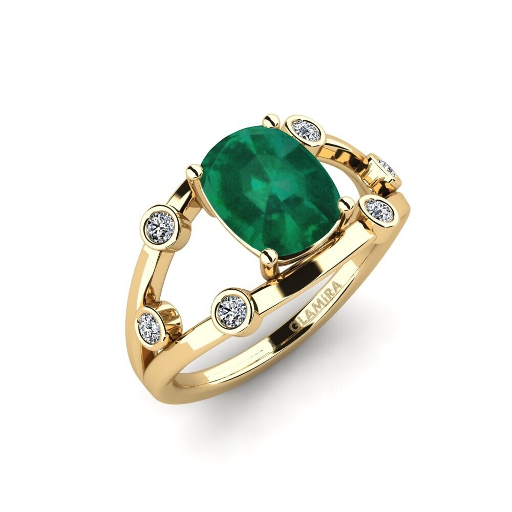 Émeraude Bague de fiançailles Fyhted - Cushion