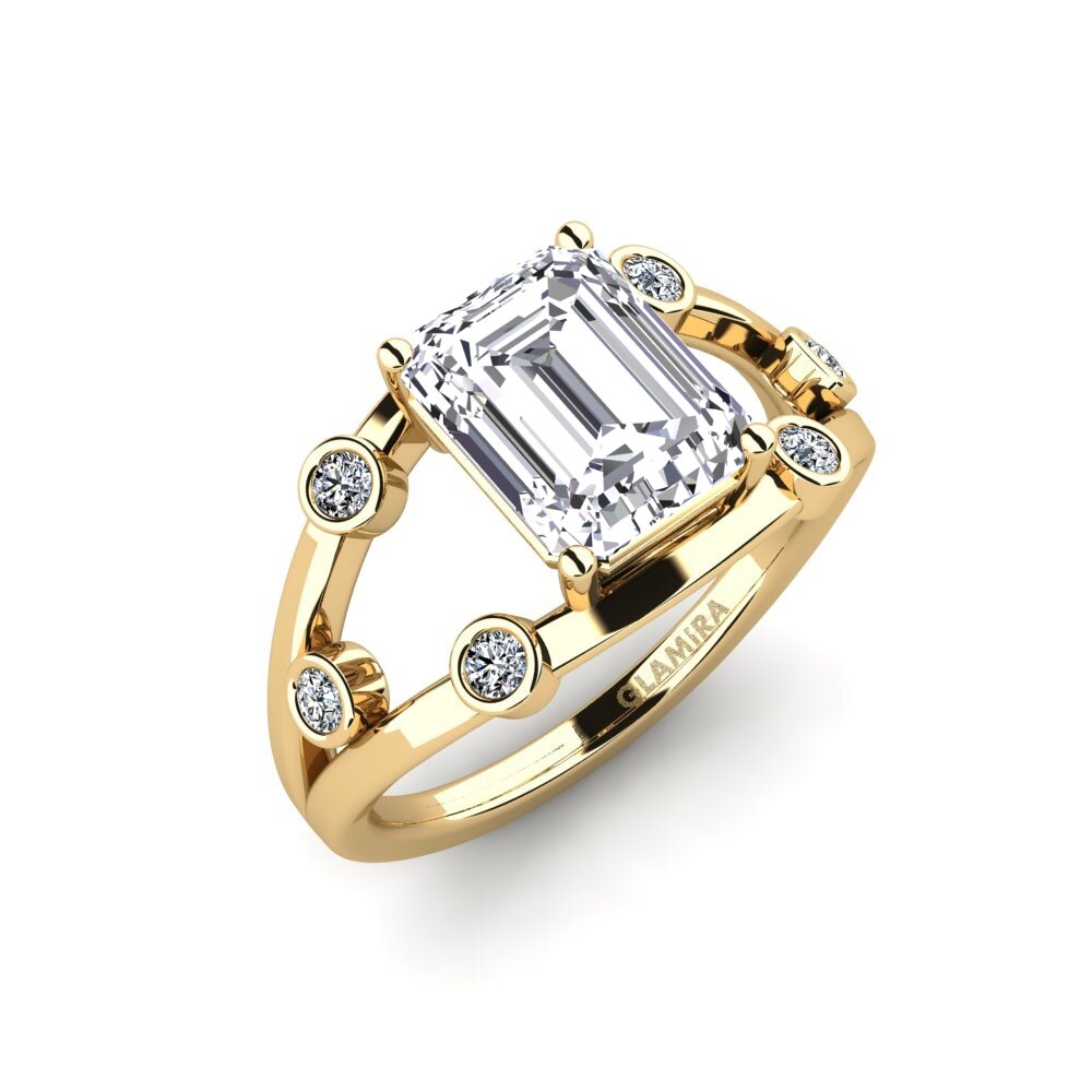 Lab Grown Diamond Engagement Ring Fyhted - Emerald