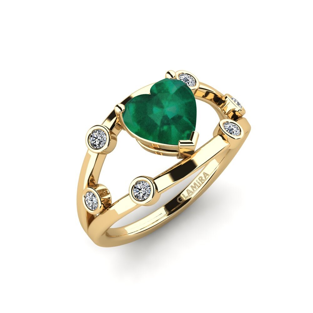 Émeraude Bague de fiançailles Fyhted - Heart