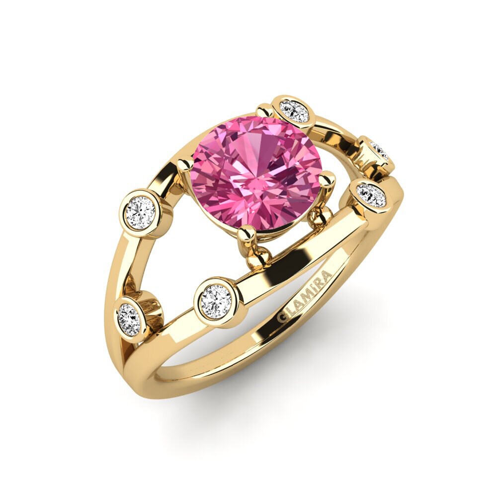 Rosa Turmalin Verlobungsring Fyhted - Round