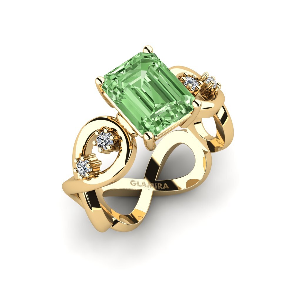 Diamante Verde Anillo de compromiso Guld - Emerald