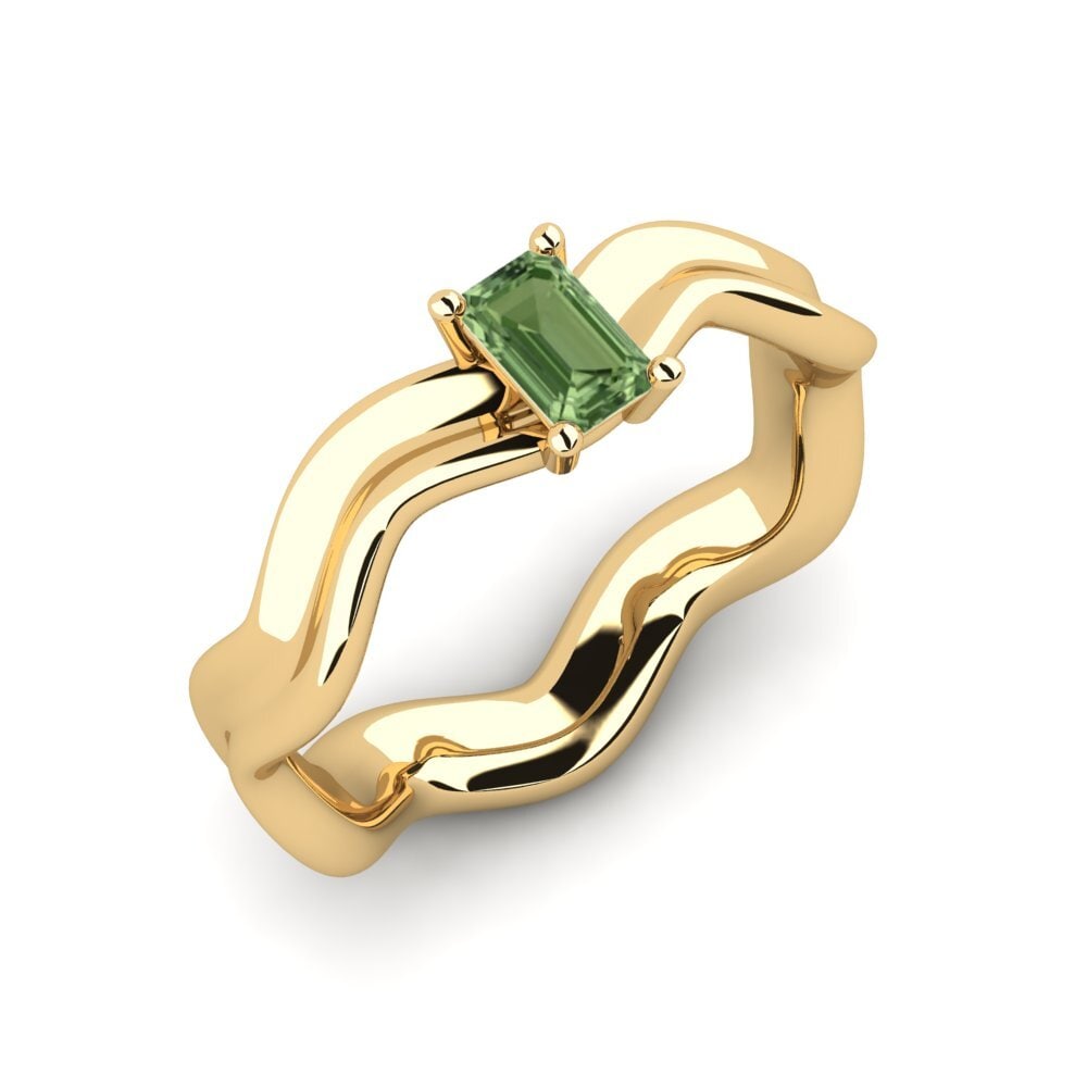 Zafiro Verde Anillo de compromiso Gungtes - Emerald