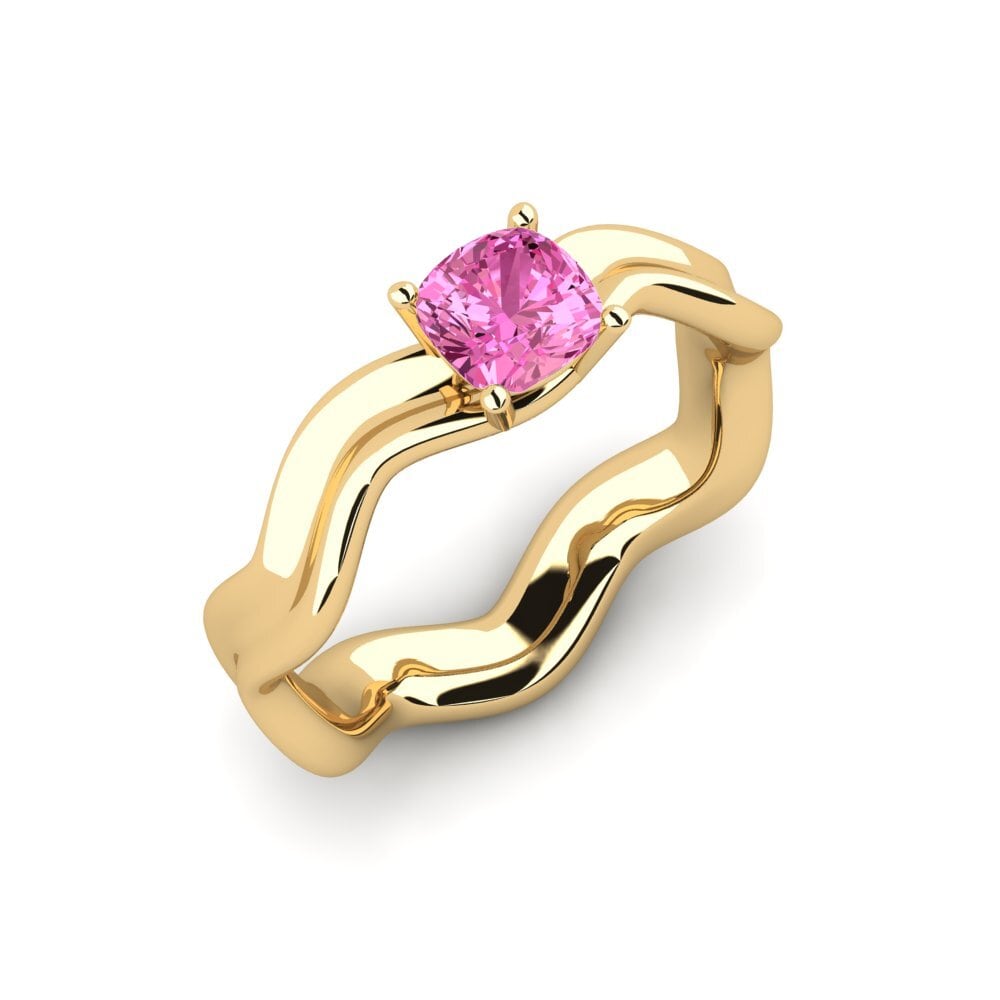 Cushion Pink Topaz Engagement Ring Gungtes - Cushion