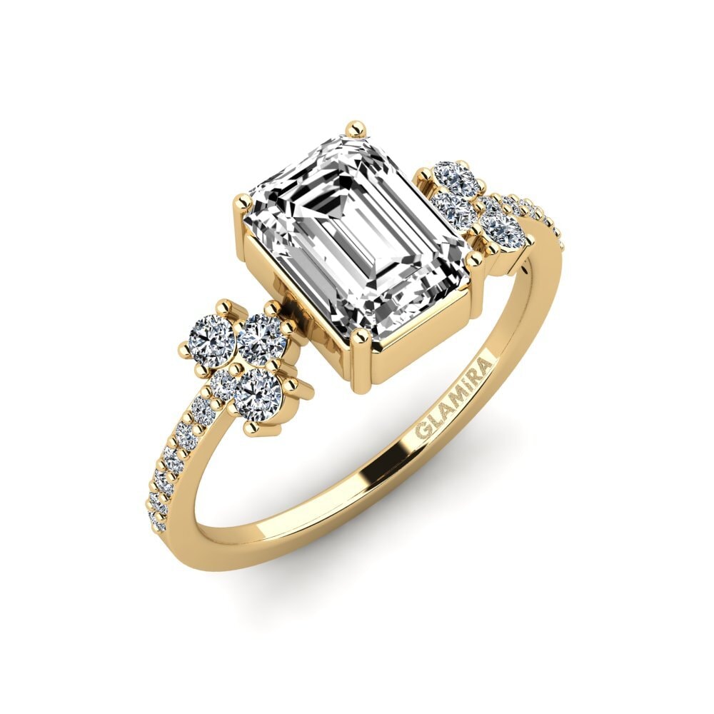 Moissanite Engagement Ring Hamdan - Emerald