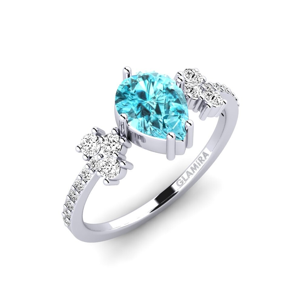 Alliance En Argent 925 Avec Zircon AAA - Taille 6 - Neuf Sans Emballage