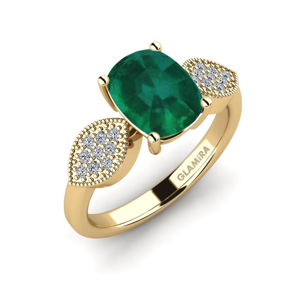 Émeraude Bague de fiançailles Hatin - Cushion