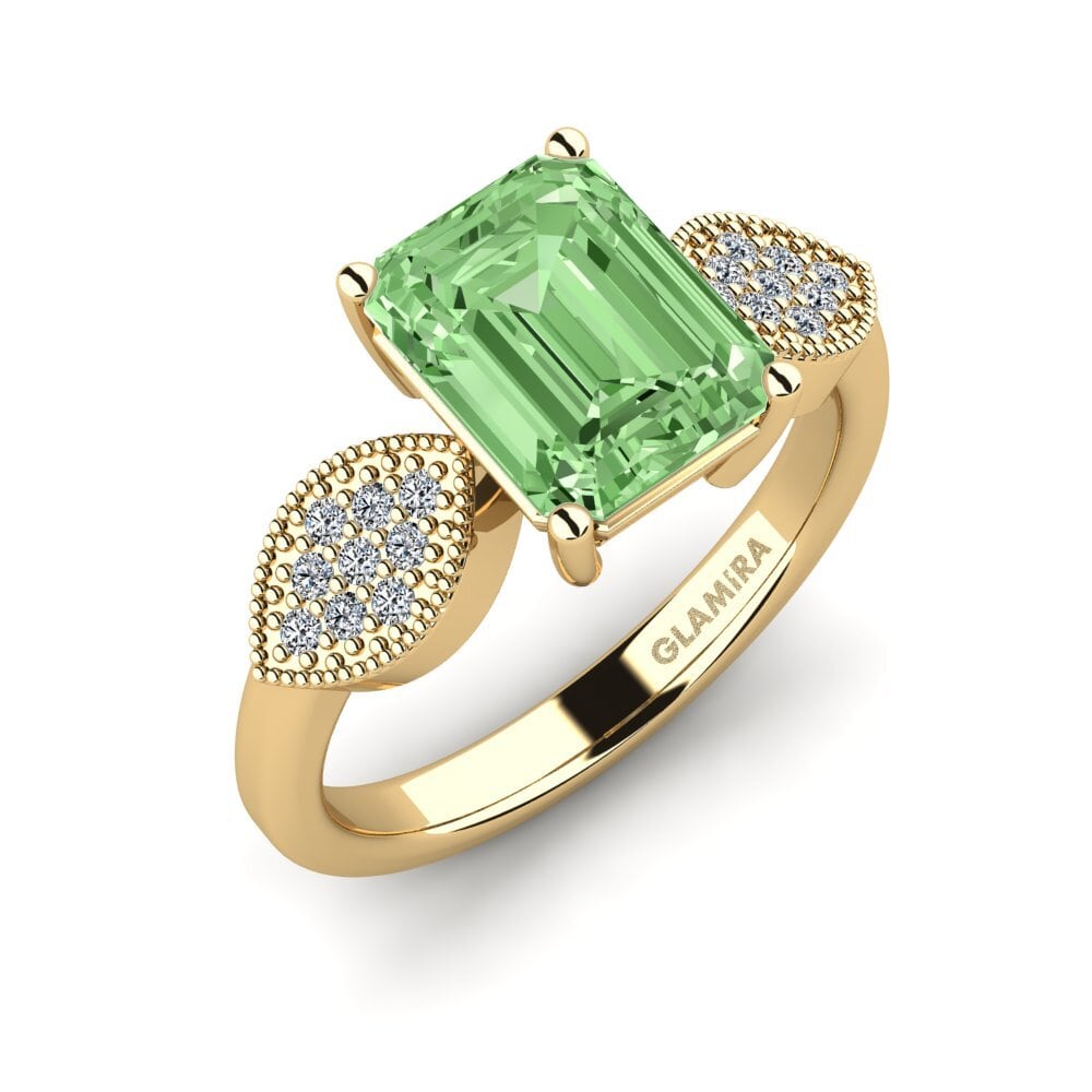 Diamante Verde Anillo de compromiso Hatin - Emerald