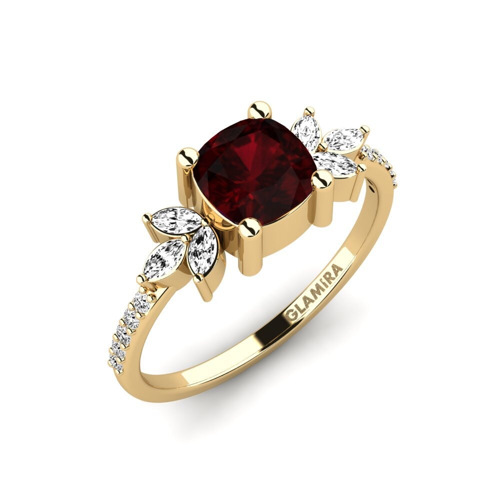 Garnet Engagement Ring Irice - Cushion