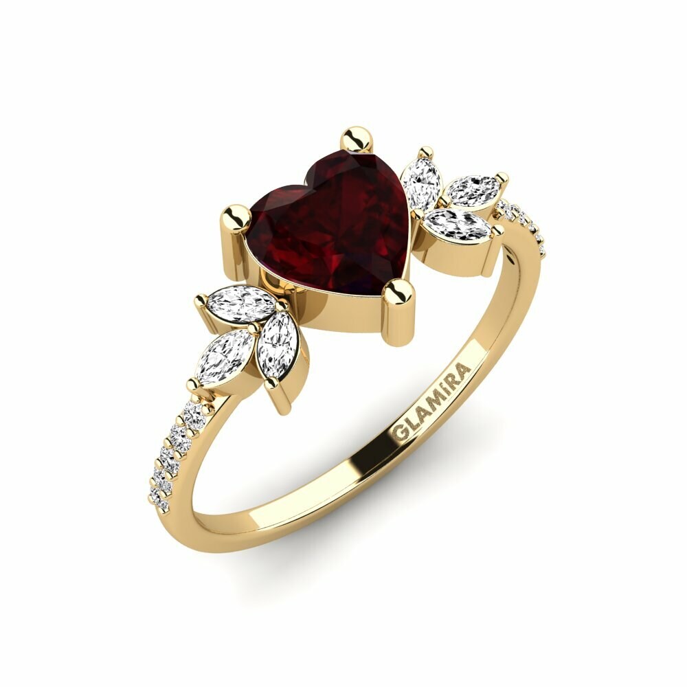 Garnet Engagement Ring Irice - Heart