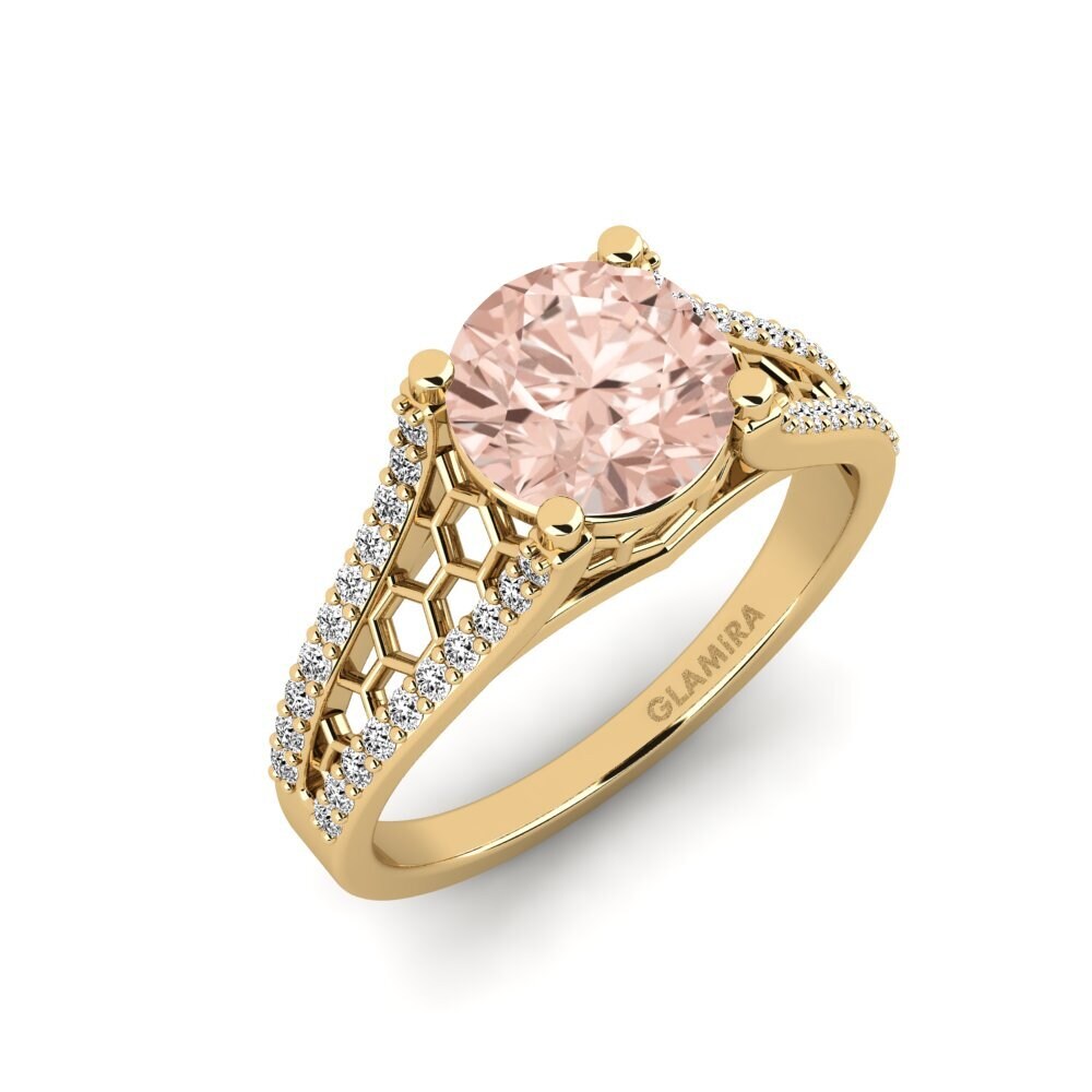Morganite Engagement Ring Jubda - Round