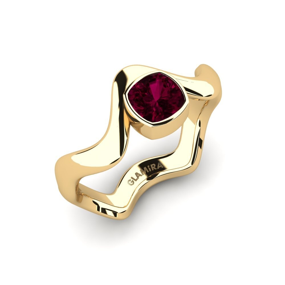 Grenat de Rhodolite Bague de fiançailles Junpo - Cushion