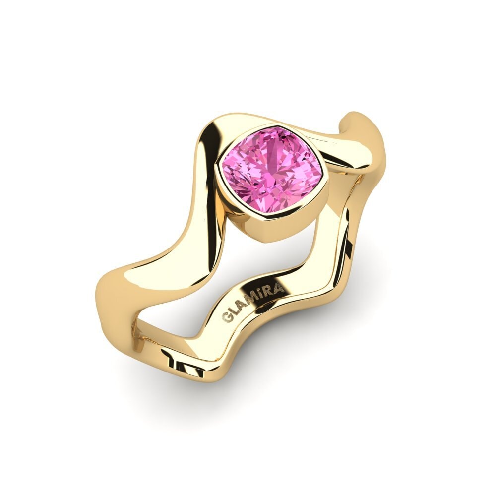 Cushion Pink Topaz Engagement Ring Junpo - Cushion