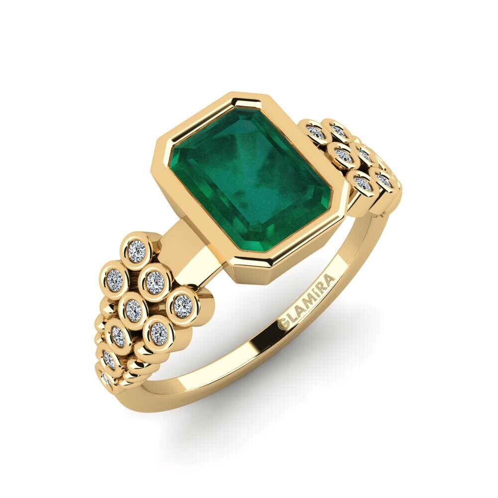 Émeraude Bague de fiançailles Kamstar - Emerald