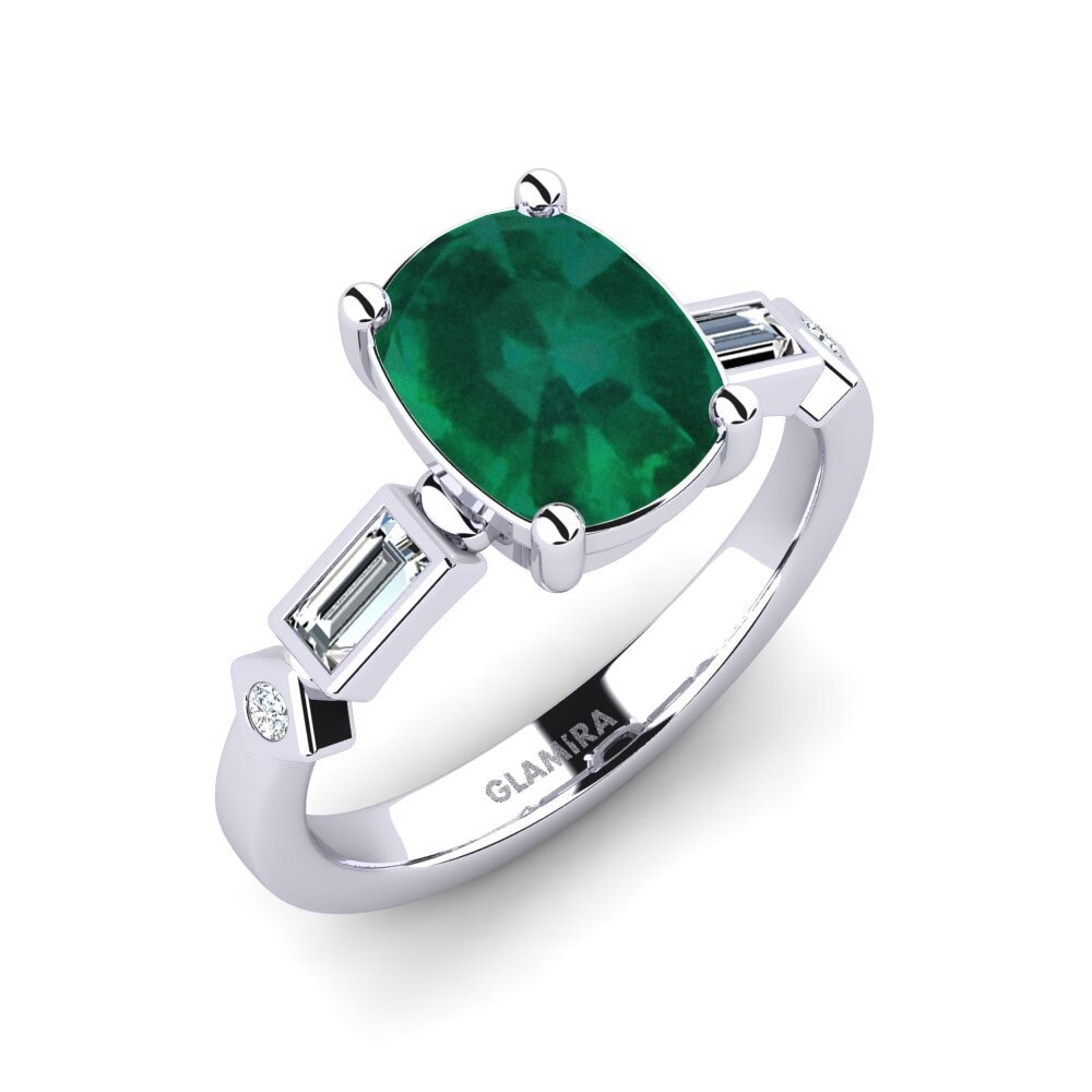 Émeraude Bague de fiançailles Conga - Cushion