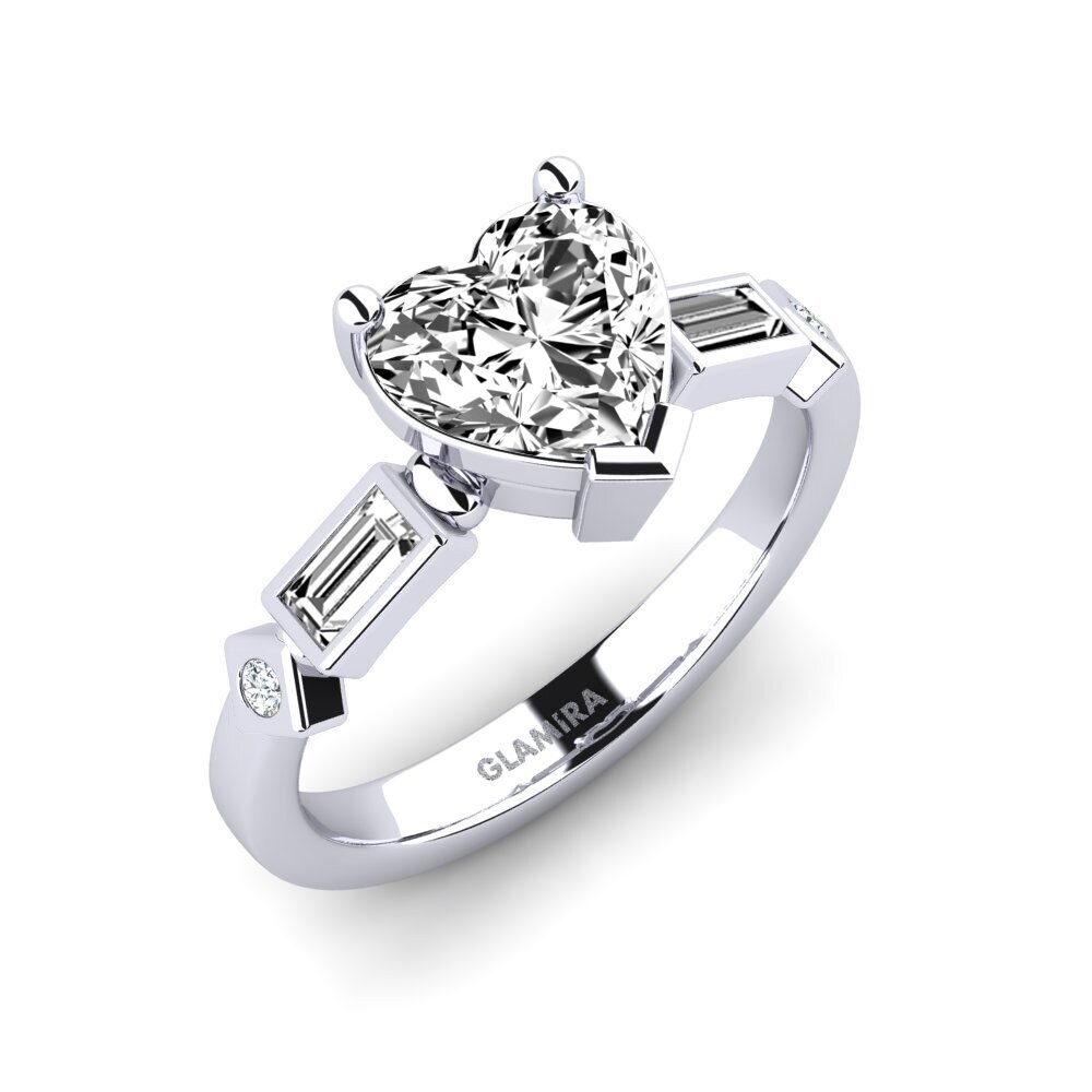 Moissanite Engagement Ring Conga - Heart