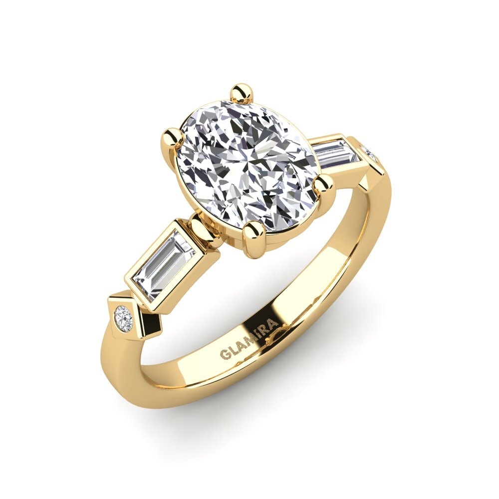 Conga Rings Engagement Ring Conga - Oval - Diamond 14ct Yellow Gold 1.62 Carat free ...