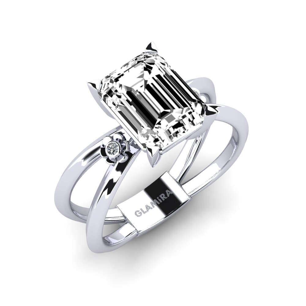 Moissanite Engagement Ring Dallso - Emerald