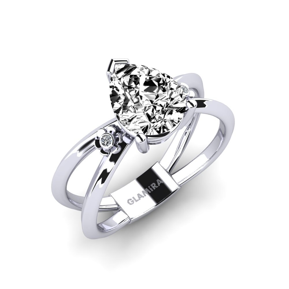 Pear Moissanite Engagement Ring Dallso - Pear