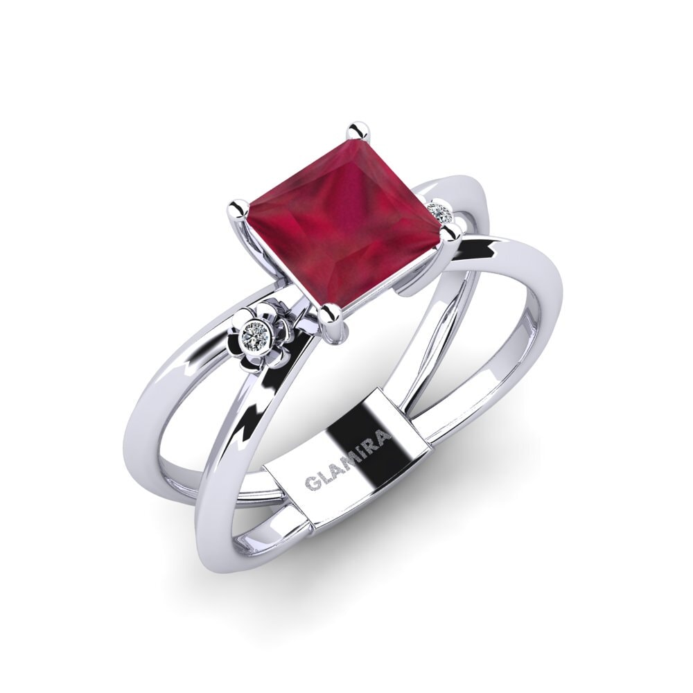 Ruby Engagement Ring Dallso - Princess
