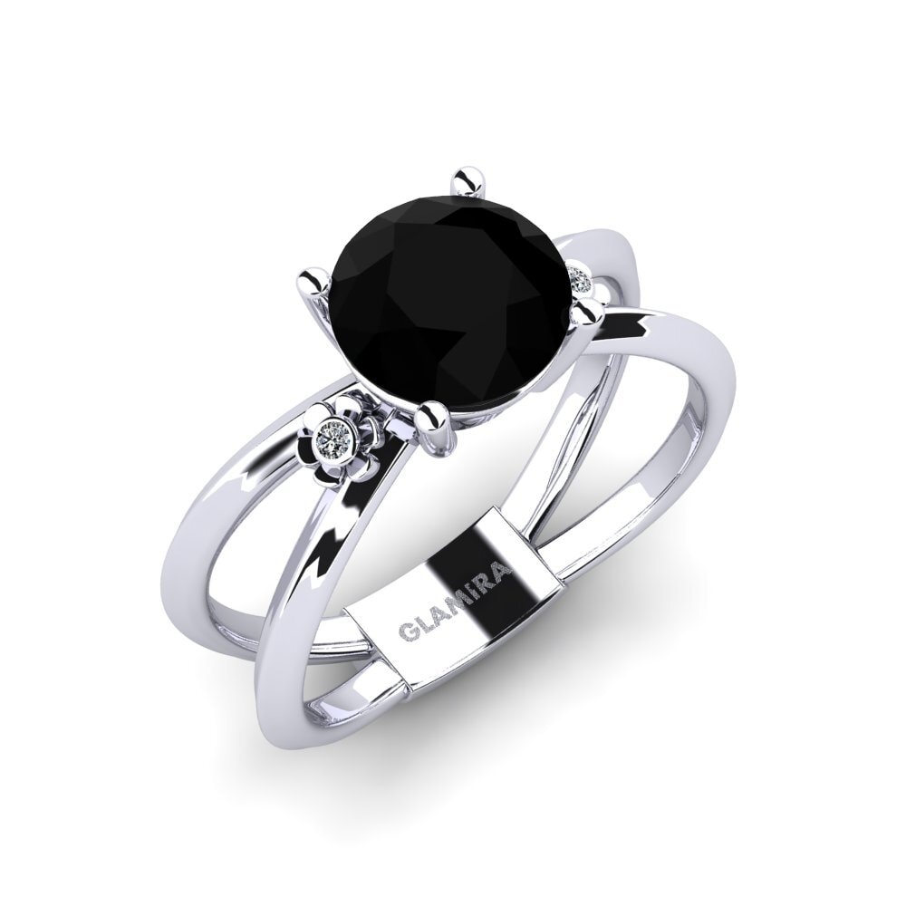 Diamante Negro Anillo de compromiso Dallso - Round