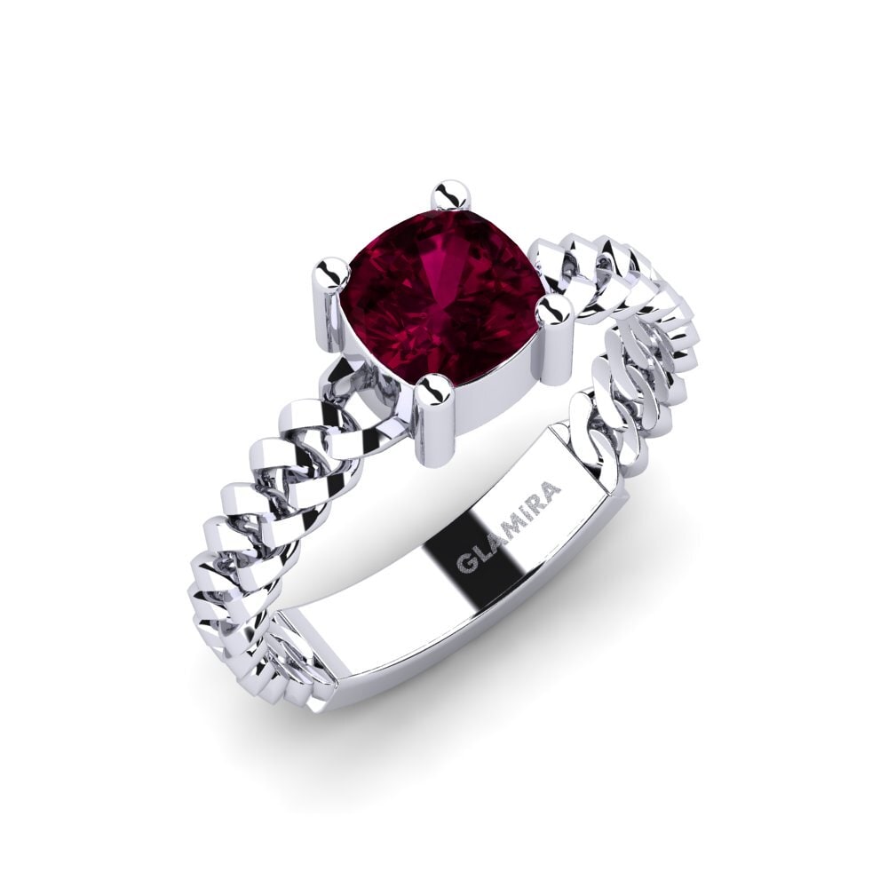 Grenat de Rhodolite Bague de fiançailles Ducta - Cushion