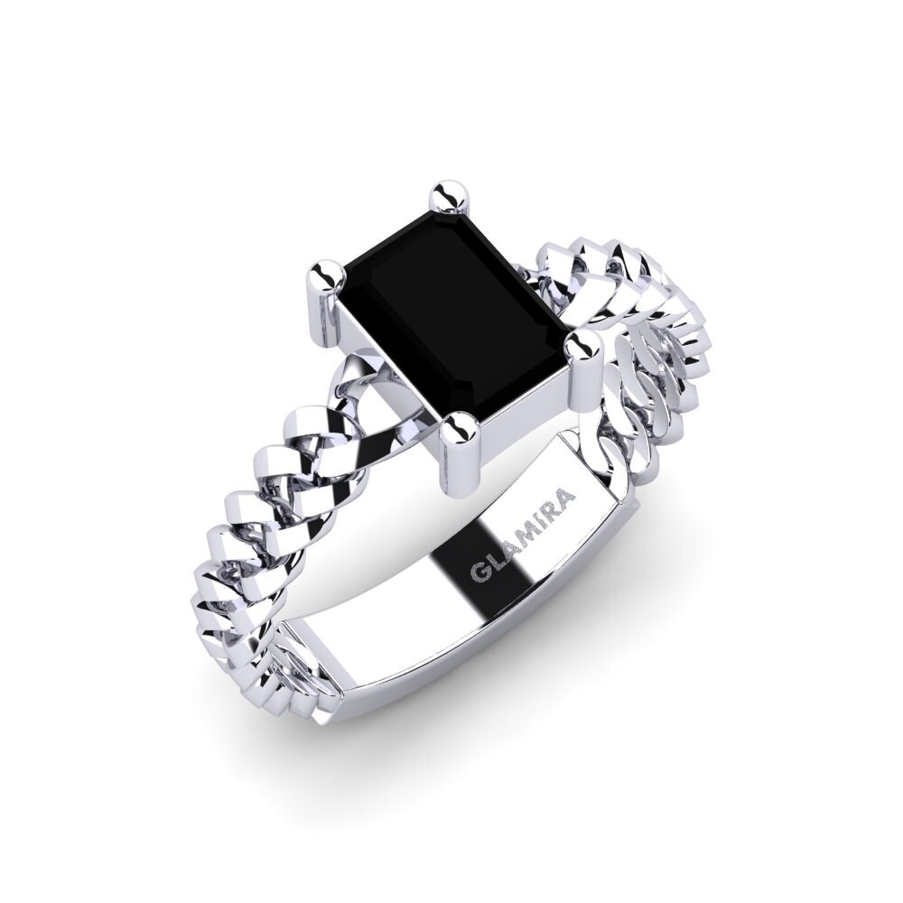Ónix Negro Anillo de compromiso Ducta - Emerald