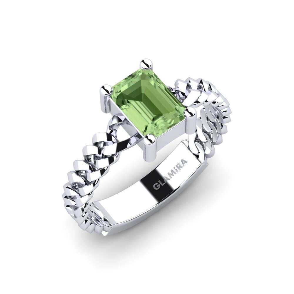 Zafiro Verde Anillo de compromiso Ducta - Emerald