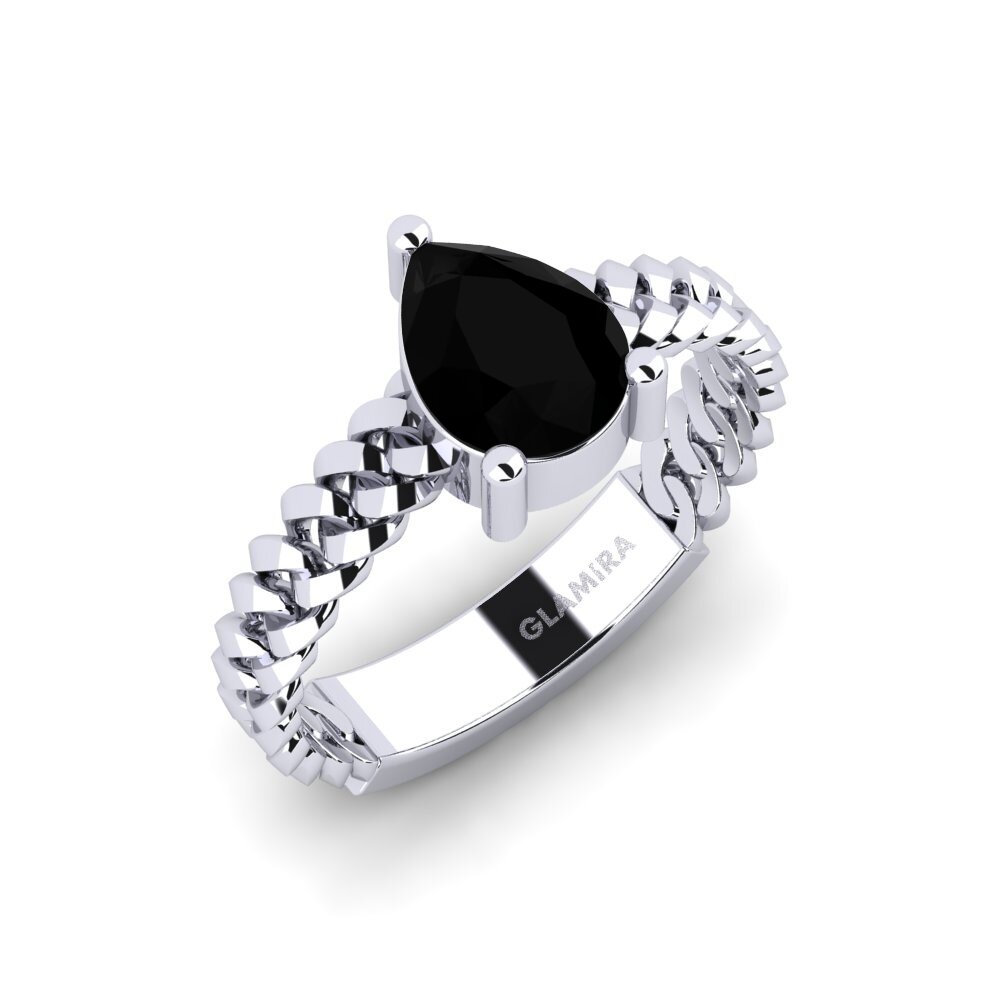 Diamant Noir Bague de fiançailles Ducta - Pear