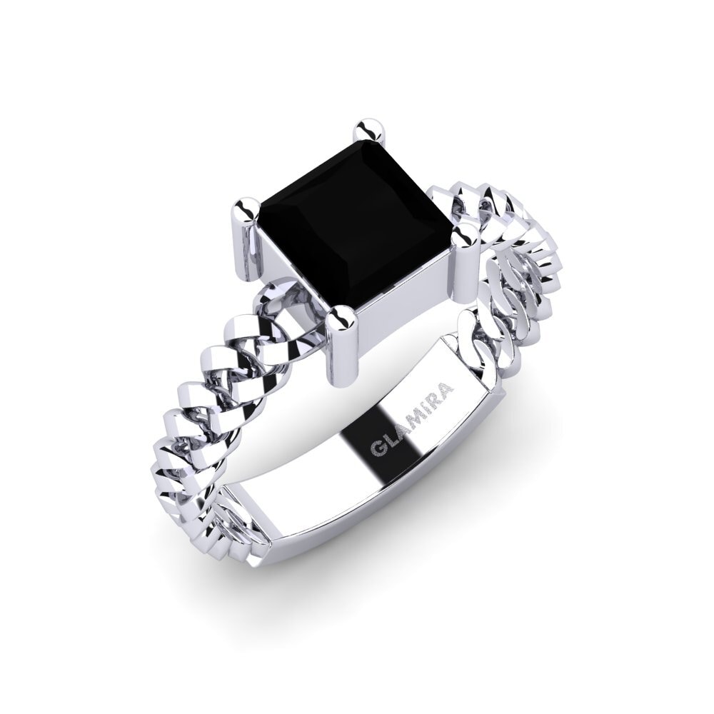 Ónix Negro Anillo de compromiso Ducta - Princess