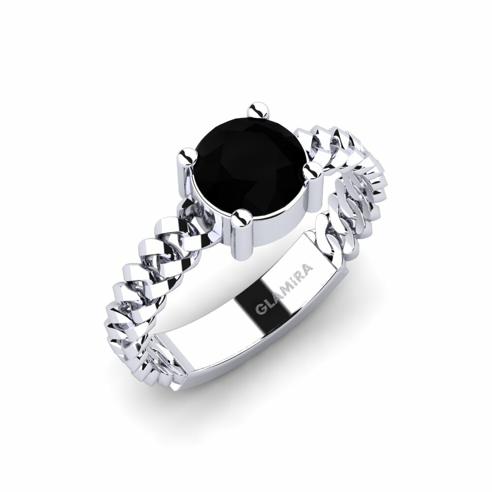 Diamant Noir Bague de fiançailles Ducta - Round