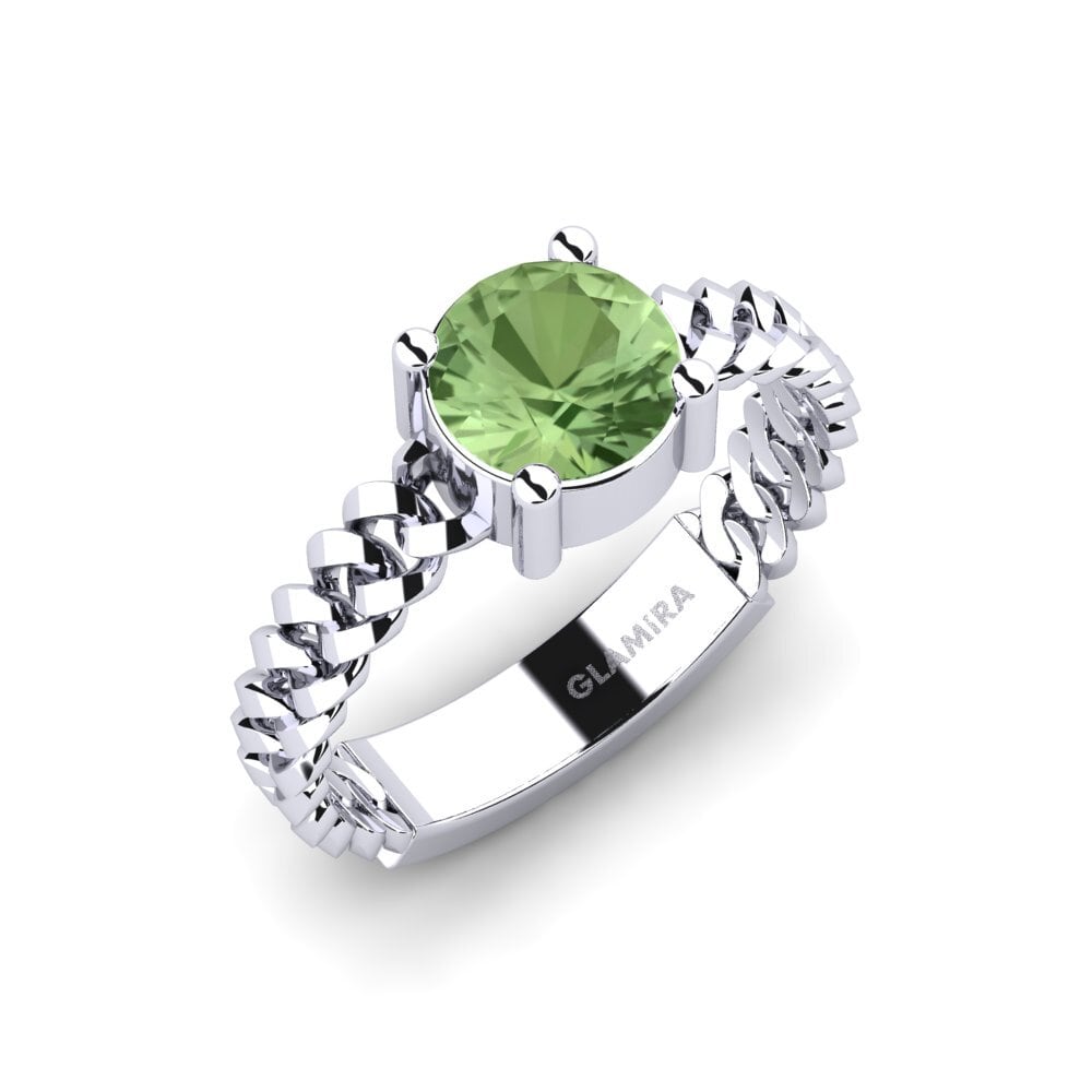 Zafiro Verde Anillo de compromiso Ducta - Round