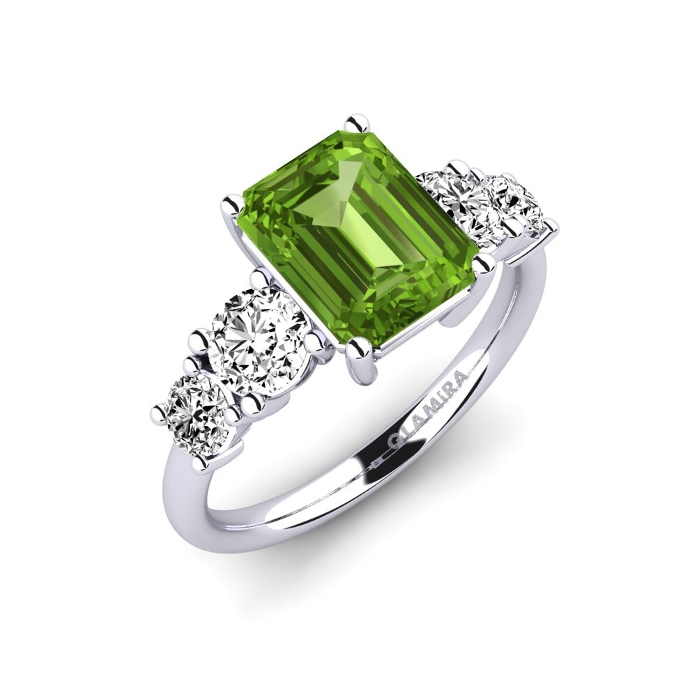 Peridoto Anillo de compromiso Ebulga - Emerald