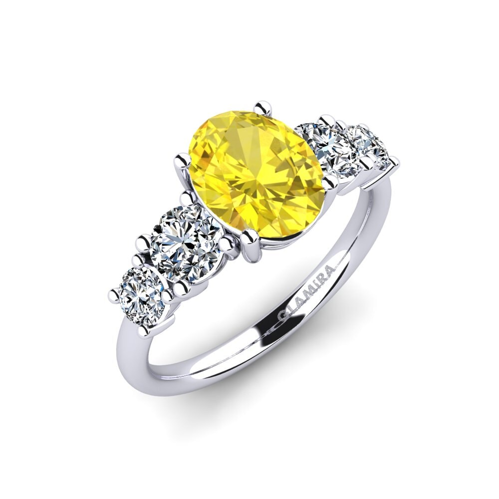 Zafiro amarillo Anillo de compromiso Ebulga - Oval