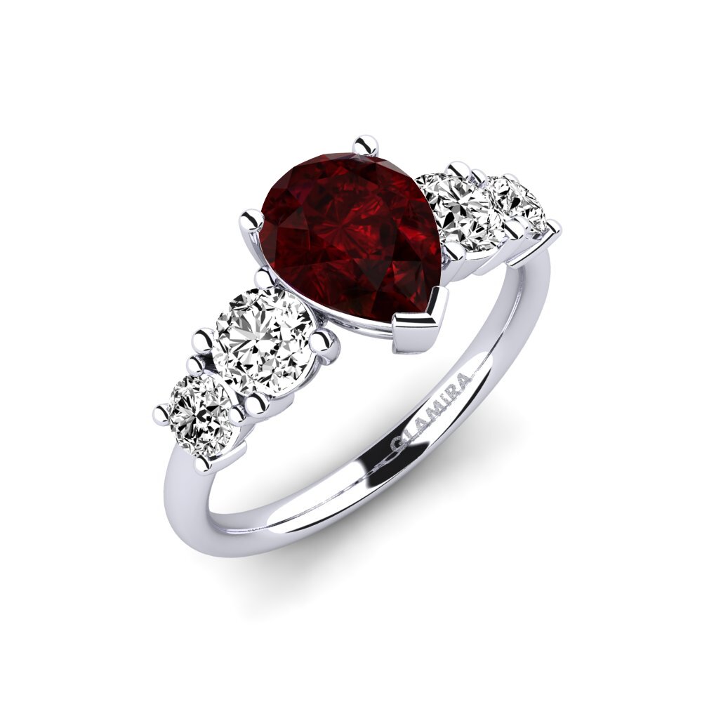 Granate Anillo de compromiso Ebulga - Pear