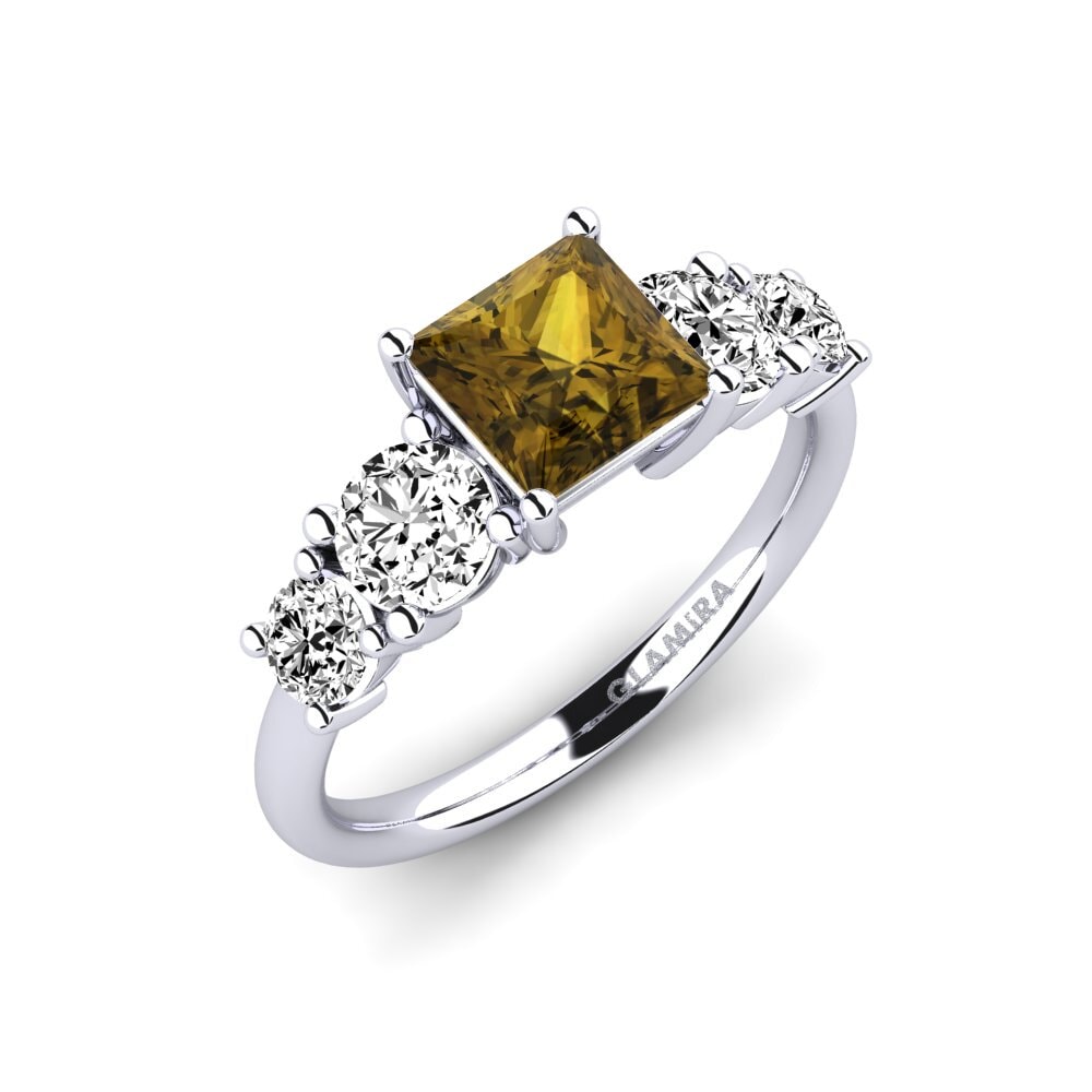 Circón Marrón Anillo de compromiso Ebulga - Princess