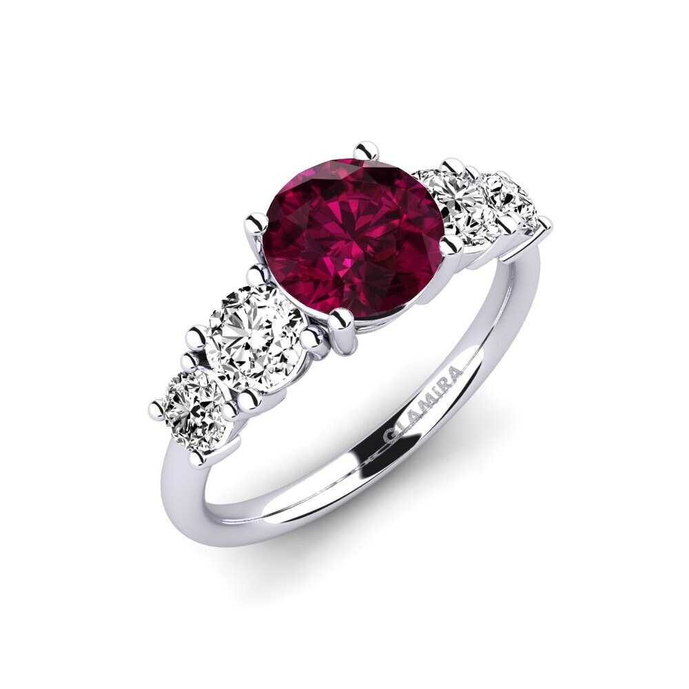 Rhodolite Garnet Engagement Ring Ebulga - Round