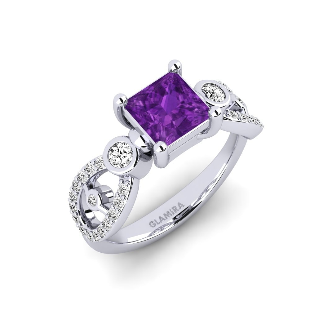 Amethyst Engagement Ring Fakisha - Princess
